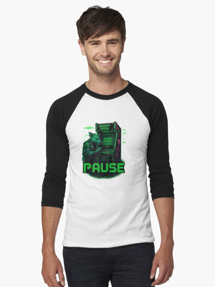 Cyber Pause – The Last Coin | Sci-Fi Gamer T-Shirt by ShirtHatch